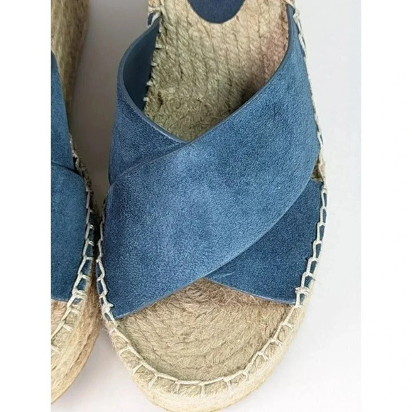 Marc Fisher Women's Able Square Toe Blue Wedge Platform Size 9 (MSRP $140) - Picture 5 of 10